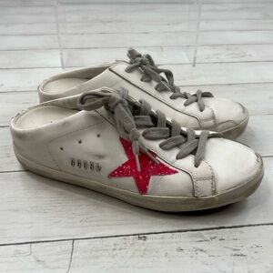 Golden Goose Women’s Superstar Sabot White Leather Slip On Shoes Size 37 EU